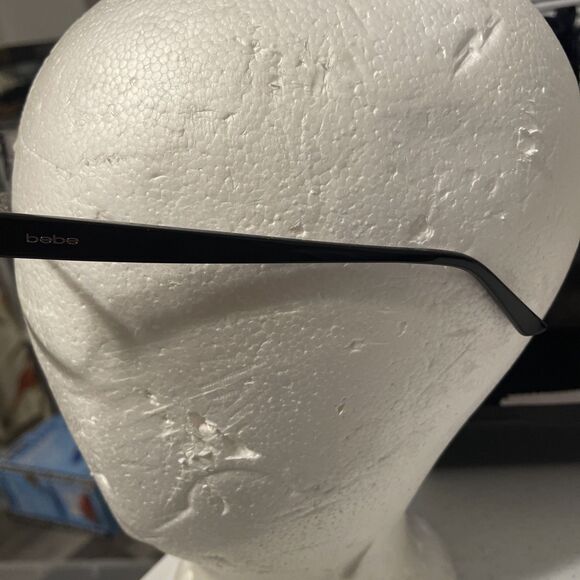 Bebe Eyeglasses Frames BB5185 100 Black Rectangle Rim Floral - Picture 3 of 9